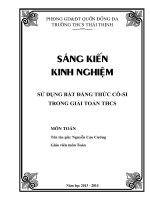 Sử dụng bất đẳng thức cô   si trong giải toán THCS 