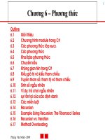 chapter 4 – control structures part 1 phùng văn minh 2009 chương 6 – phương thức outline 6 1 giới thiệu 6 2 chương trình module trong c 6 3 các phương thức lớp math 6 4 các phương thức 6 5 khai báo p