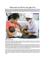 Điểm danh các bệnh lý hay gặp ở trẻ