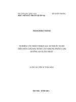 luận án tiến sĩ nghiên cứu phát triển một số thuật toán tiến hóa giải bài toán cây khung phân cụm đường đi ngắn nhất 