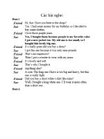 Đáp án môn nghe 1 viện mở hà nội