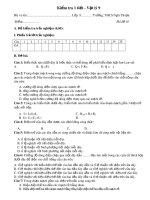 Đề kiểm tra 1 tiết học kì 2 môn Vật lí 9 năm 2019-2020 - Trường THCS Nghi Thuận