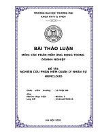 NGHIÊN CỨU PHẦN MỀM QUẢN LÝ NHÂN SỰ HRMCLOUD