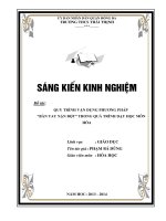 Quy trình vận dụng phương pháp “bàn tay nặn bột” trong quá trình dạy học môn hóa 