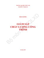 Bài giảng giám sát chất lượng công trìn 