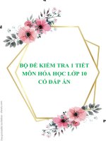 Bộ 7 đề kiểm tra 1 tiết môn Hóa học lớp 10 có đáp án