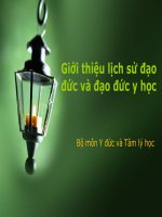Giới thiệu lịch sử đạo đức và đạo đức y học (đạo đức y học SLIDE) 