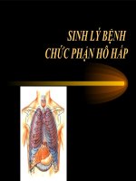 SINH lý BỆNH CHỨC PHẬN hô hấp (SINH lý BỆNH và MIỄN DỊCH) 