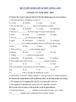 5 đề ôn THI vào lớp 10 có đáp án 