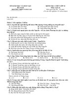 Đề kiểm tra 1 tiết học kì 2 môn Lịch sử lớp 10 - THPT Nam Cao