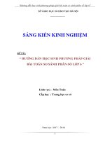 Hướng dẫn học sinh phương pháp giải bài toán so sánh phân số lớp 6 