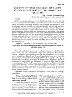 Ứng dụng kỹ thuật đồng vị xác định lượng bổ cập cho nước dưới đất tại vùng Gio Linh, Quảng Trị