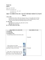 Tin học 3 - Tuần 16 - Học và chơi cùng máy tính: Tập vẽ với phần mềm Tux Paint