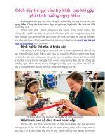 Cách dạy trẻ gọi cứu trợ khẩn cấp khi gặp phải tình huống nguy hiểm