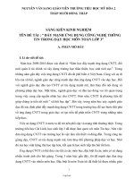 Sáng kiến kinh nghiệm Đẩy mạnh ứng dụng công nghệ thông tin trong dạy học môn toán lớp 3