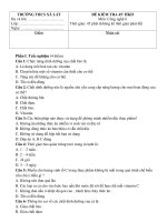 Đề kiểm tra 45 phút học kì 2 môn Công nghệ lớp 6 có đáp án - THCS Xã Lát