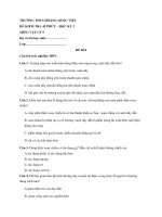 Đề kiểm tra 45 phút học kì 2 môn Vật lí 9 có đáp án - Trường THCS Hoàng Quốc Việt