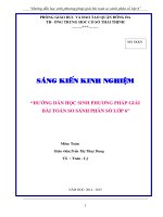 Hướng dẫn học sinh phương pháp giải bài toán so sánh phân số lớp 6 bài 2 