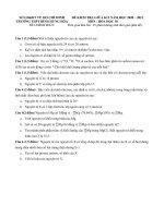 Đề kiểm tra giữa học kì 1 môn Hóa lớp 10 năm 2020-2021 - THPT Bình Hưng Hòa