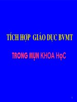 slide 1 tých hîp gi¸o dôc bvmt trong môn khoa học i muïc tieâu daïy hoïc tích hôïp gdbvmt qua moân khoa hoïc ii möùc ñoä tích hôïp vaøo noäi dung caùc baøi hoïc moân khoa hoïc iii hình thöùc vaø phöôn