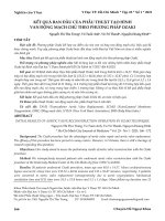 Kết quả ban đầu của phẫu thuật tạo hình van động mạch chủ theo phương pháp Ozaki