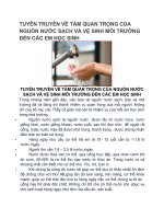 Tầm quan trọng của nước sạch và vệ sinh môi trường