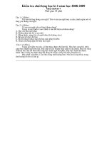 kióm tra chêt l­îng häc k× 1 n¨m häc 2008 2009 kióm tra chêt l­îng häc k× 1 n¨m häc 2008 2009 m«n gdcd 7 thêi gian 45 phót c©u 1 3 ®ióm thõ nµo lµ lßng th­¬ng con ng­êi t×m 4 c©u tôc ng÷ hoæc ca d