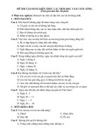 §ò thi vën dông kiõn thøc c¸c m«n häc vµo cuéc sèng §ò thi vën dông kiõn thøc c¸c m«n häc vµo cuéc sèng thêi gian lµm bµi 60 phót i phçn tr¾c nghiöm khoanh vµo ch÷ c¸i ®æt tr­íc c©u tr¶ lêi ®óng nh