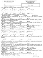 sở giáo dục đào tạo t t huế trường thcsthpt hà trung đề thi học kì ii năm học 2008 2009 môn vật lý 10 ban cơ bản thời gian làm bài 45 phút 30 câu trắc nghiệm họ tên lớp sbd mã đề thi 101 câu 1 ph