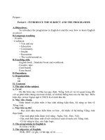 prepare prepare period 1 introduce the subject and the programme a objectives to introduce the programms in english 6 and the way how to learn english at school b language teaching 16 units 6 subjects
