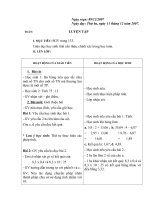 ngày soạn 09122007 ngày soạn 09122007 ngày dạy thứ ba ngày 11 tháng 12 năm 2007 toán luyện tập i mục tiêu sgv trang 133 giáo dục học sinh tính cẩn thận chính xác trong học toán ii lên lớp hoạt đ