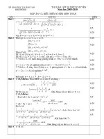 Dap an Bieu diem cham Toan chuyen thi tuyen sinh vao 10 THPT Hai Phong 20092010