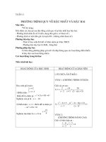 phöông trình quy veà baäc nhaát vaø baäc hai tuaàn 11 phöông trình quy veà baäc nhaát vaø baäc hai muïc tieâu veà kyõ naêng giaûi ñöôïc caùc loaïi pt sau ñaây baèng caùch quy veà pt baäc nhaát hay ba