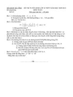 sở gd đt hà tĩnh đề thi tuyển sinh lớp 10 thpt năm học 2009 2010 sở gd đt hà tĩnh đề thi tuyển sinh lớp 10 thpt năm học 2009 2010 đề chính thức môn toán mã 02 thời gian làm bài – 120 phút bài 1 1 giả
