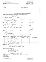 tr­êng thcs chµng s¬n tr­êng thcs chµng s¬n bµi kióm tra hä vµ tªn m«n §¹i 9 – §ò 1 líp thêi gian 45 ph §ióm lêi phª cña gi¸o viªn häc sinh lµm trùc tiõp vµo bµi kióm tra nµy bµi 1 h y khoanh trßn v