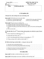 trường thcs kiểm tra học kỳ ii lớp 7 môn công nghệ họ và tên thời gian 45 điểm lời phê của giáo viên a trắc nghiệm 5đ i khoanh tròn chữ cái đúng trước câu trả lời đúng 2đ câu 1 1đ chế biến