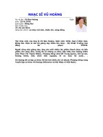 nhạc sĩ vũ hoàng nhạc sĩ vũ hoàng họ và tên vũ bảo hoàng ngày sinh 2341956 quê quán đồng nai nơi ở hiện nay tp hồ chí minh sáng tác chính ca khúc trữ tình thiếu nhi cộng đồng tên khai sinh của ông