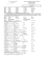 DE TRAC NGHIEM VAO 10 NAM 2009DAP AN