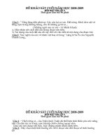 de khao sat 2008 2009 §ò kh¶o s¸t cuèi n¨m häc 2008 2009 m«n ng÷ v¨n líp 9 thêi gian lµm bµi 90 phót c©u 1 “ v¾ng læng ®õn ph¸t sî c©y cßn l¹i x¬ x¸c §êt nãng khãi ®en vët vê tõng côm trong kh«ng trun