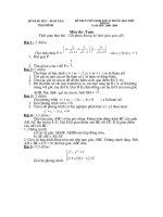së gi¸o dôc §µo t¹o së gi¸o dôc §µo t¹o th¸i b×nh ®ò thi tuyón sinh líp 10 trung häc phæ th«ng n¨m häc 2008 2009 m«n thi to¸n thêi gian lµm bµi 120 phót kh«ng kó thêi gian giao ®ò bµi 1 2 ®ióm ch