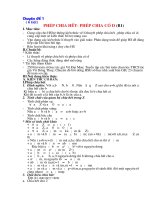 chuyªn ®ò 1 chuyªn ®ò 1 6 tiõt phðp chia hõt phðp chia cã d­ b1 i môc tiªu cung cêp cho hs hö thèng kiõn thøc vò lý thuyõt phðp chia hõt phðp chia cã d­ cung cêp mét sè kiõn thøc bæ trî n©ng c