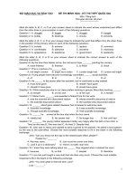 ĐỀ THAM KHẢO THPT QUỐC GIA MÔN TIẾNG ANH CÓ ĐÁP ÁN