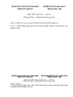 së gi¸o dôc vµ ®µo t¹o tuyªn quang së gi¸o dôc vµ ®µo t¹o tuyªn quang tr­êng thpt xu©n huy ®ò kióm tra chêt l­îng häc k× i n¨m häc 2008 – 2009 m«n thi ng÷ v¨n – líp 12 thêi gian 90p – kh«ng kó thêi g