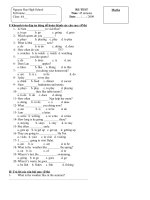 i khoanh tròn đáp án đúng để hoàn thành các câu sau 4ms 1 is nam to visit hue 2 a to go b go c going d goes 3 which sports do you 4 a plays b playing c play d to play 5 what is mai now 6 a do b
