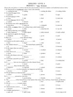 luyeän thi english lifelines level a pretest 1 time 60 minutes choose the word phrase or sentence that has the same meaning or that best completes each unfinished sentence below 1 mr macdonald was