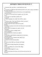 rewrite these sentences rewrite these sentences 2 1 she didn’t take your advice so she failed in her exam if 2 we spent our childhood in that beautiful mountain resort and we always remember it we