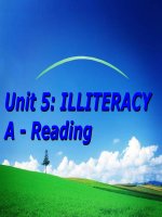 slide 1 unit 5 illiteracy a reading i before you read look at the pictures and choose the best answer answer some questions where do you think the class is in mountainous areas in the towns in the bi