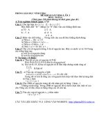 kho s¸t to¸n 6 lçn 3 1912006 phßng gi¸o dôc vünh t­êng ®ò kh¶o s¸t hsg lçn 3 m«n to¸n 6 thêi gian 120 phót kh«ng kó thêi gian giao ®ò a tr¾c nghiöm kh¸ch quan 2 ® c©u 1 cho tëp hîp a x x z