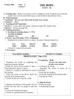 period 58th period 58th unit 9 lesson 3 the body faces b1 a teaching aims helps ss to practice in face vocabulary nouns adjectives to describe people’s faces by the end of this lesson ss will