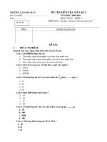 tröôøng t tröôøng t h long haø c ñeà thi kieåm tra giöõa kì i hoï vaø teân hs naêm hoïc 2009 2010 lôùp moân toaùn – khoái 4 thôøi gian 60 phuùt khoâng keå thôøi gian phaùt ñeà ñieåm lôøi pheâ cuûa g